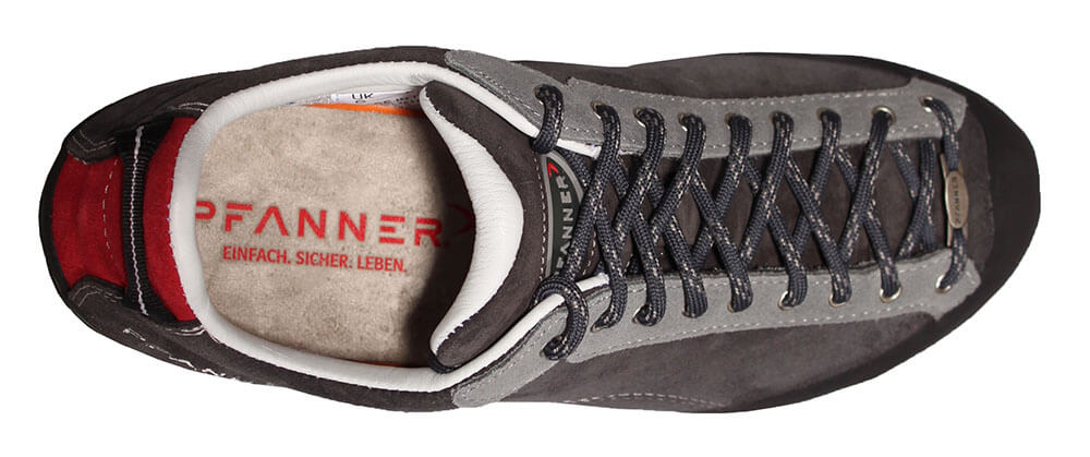 Pfanner Trekkingschuhe grau Draufsicht