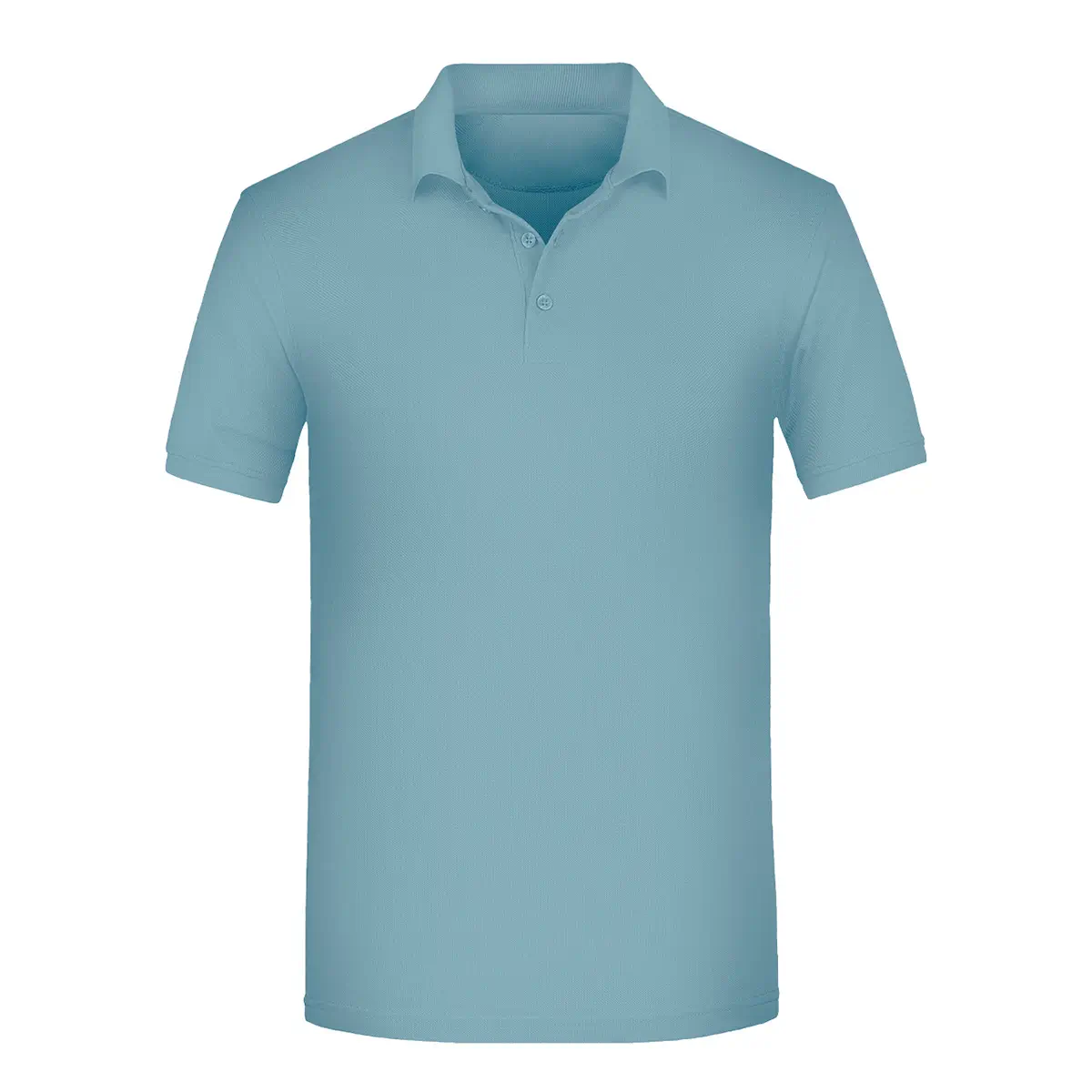 Kurzarm Poloshirt, Farbe stahlblau, strapazierfähig Daiber JN874 Herren, Vorderansicht hinter weissen Hintergrund