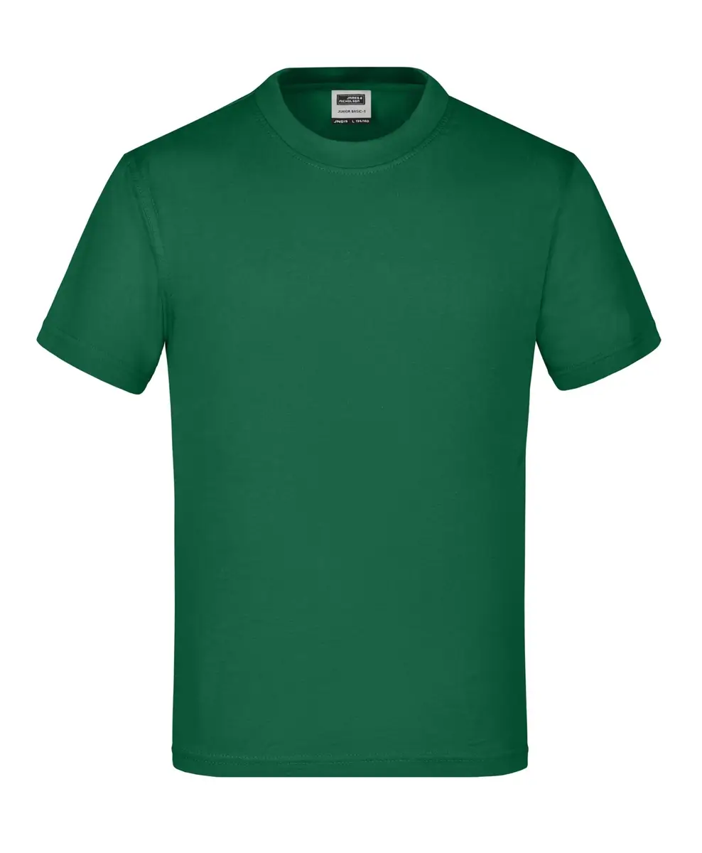 Kinder T-Shirt Junior Basic-T dunkelgrün ansicht vorne