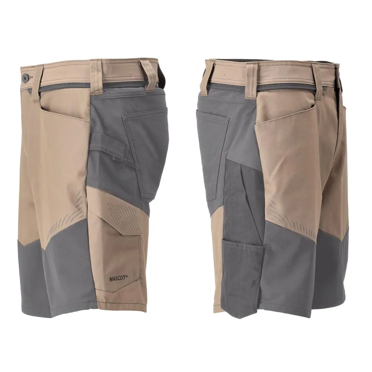 MASCOT®  Shorts Customized dunkel sandbeige-anthrazitgrau ansicht seite
