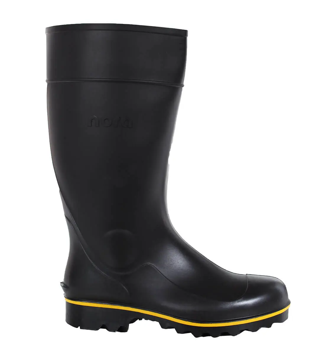 gummistiefel schwarz nora jan seitenansicht