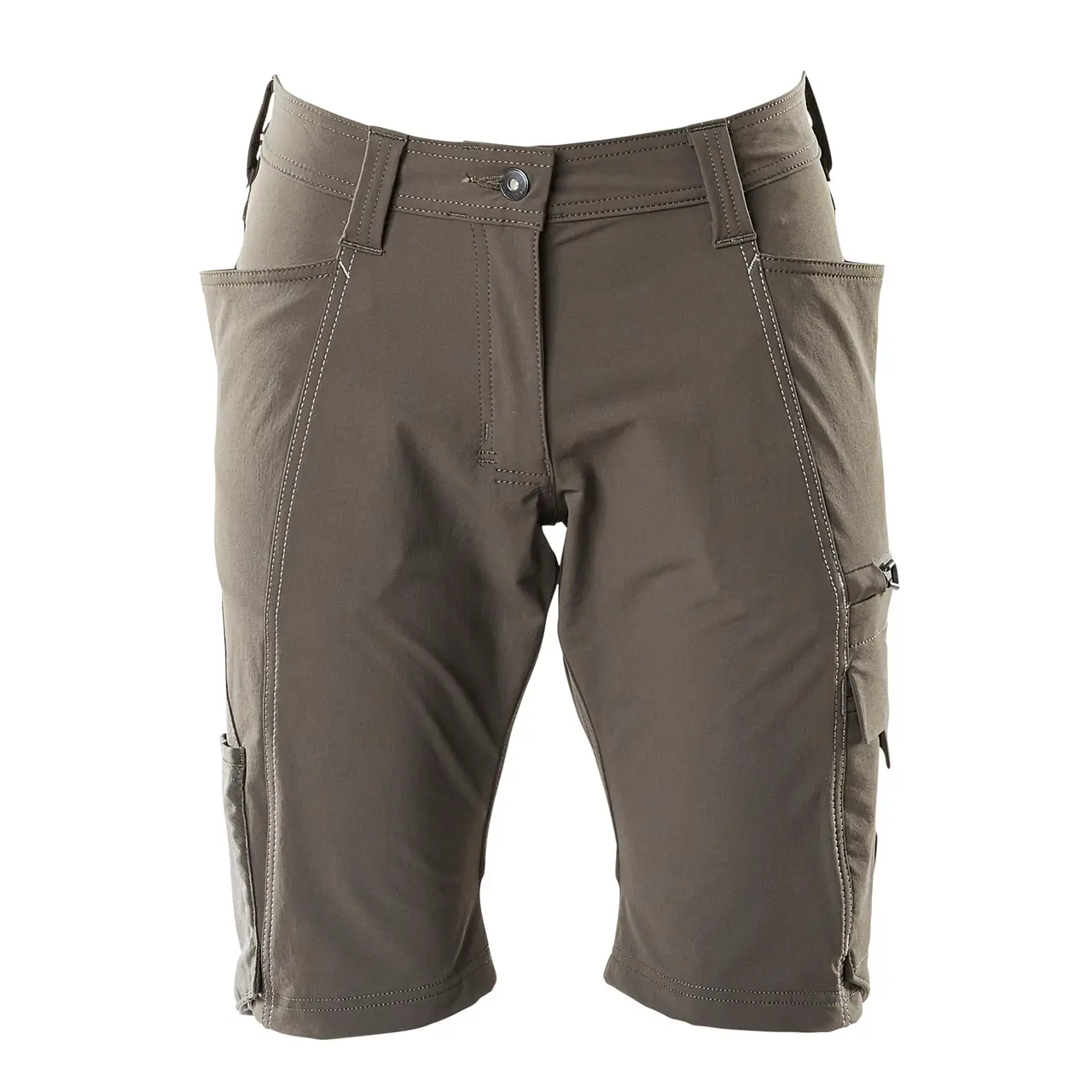 Mascot Damen Shorts Diamond Fit, anthrazitschwarz, Produktlinie Accelerate, Frontansicht. leichtes, atmungsaktiv, Design mit tailliertem Schnitt.