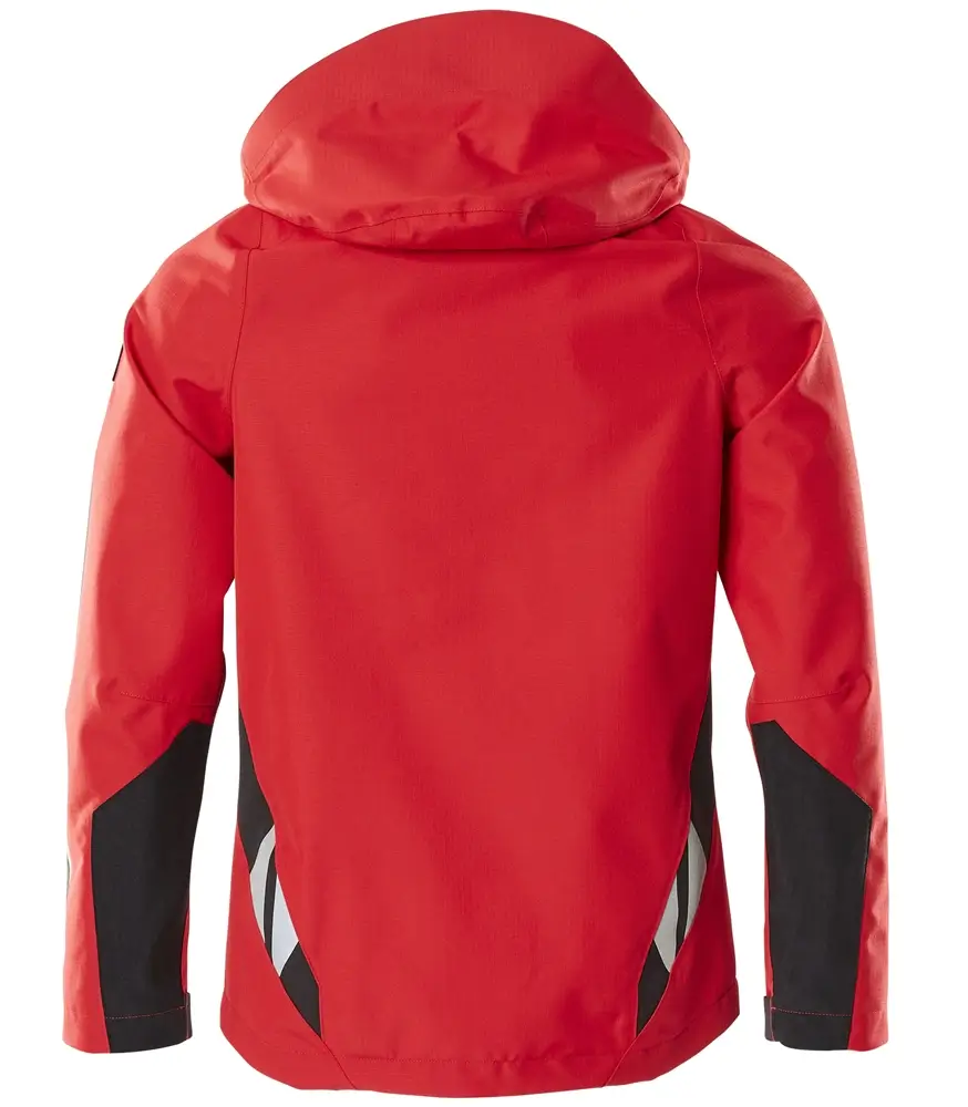 Rückansicht der Mascot Hardshell Jacke für Herren-farbe rot-schwarz – atmungsaktive, wetterfeste Arbeitsjacke mit Reflexeffekten-artikel-nummer-18301-231-20209