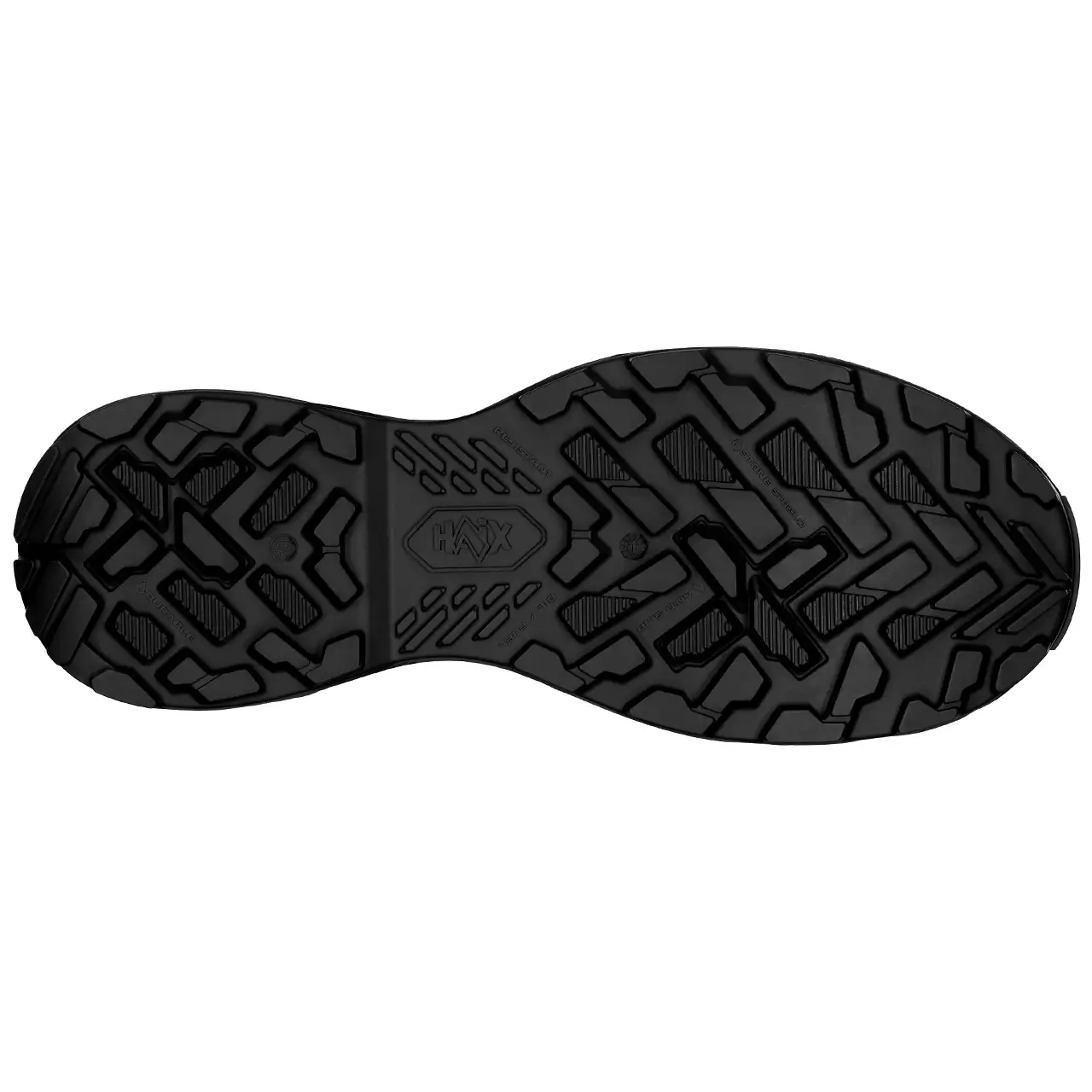 Laufsohle des HAIX Black Eagle EVO Athletic V GTX Mid wolf-grey mit rutschhemmendem Profil