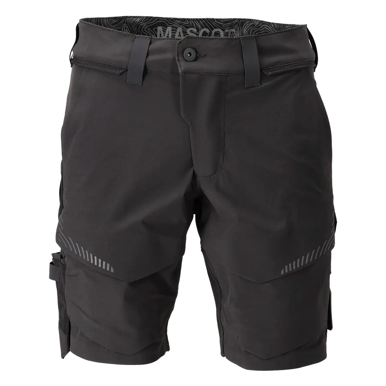Mascot Shorts Customized in schwarz für Herren, mit Stretch Material, Frontansicht, Artikelnummer 22149-605-09