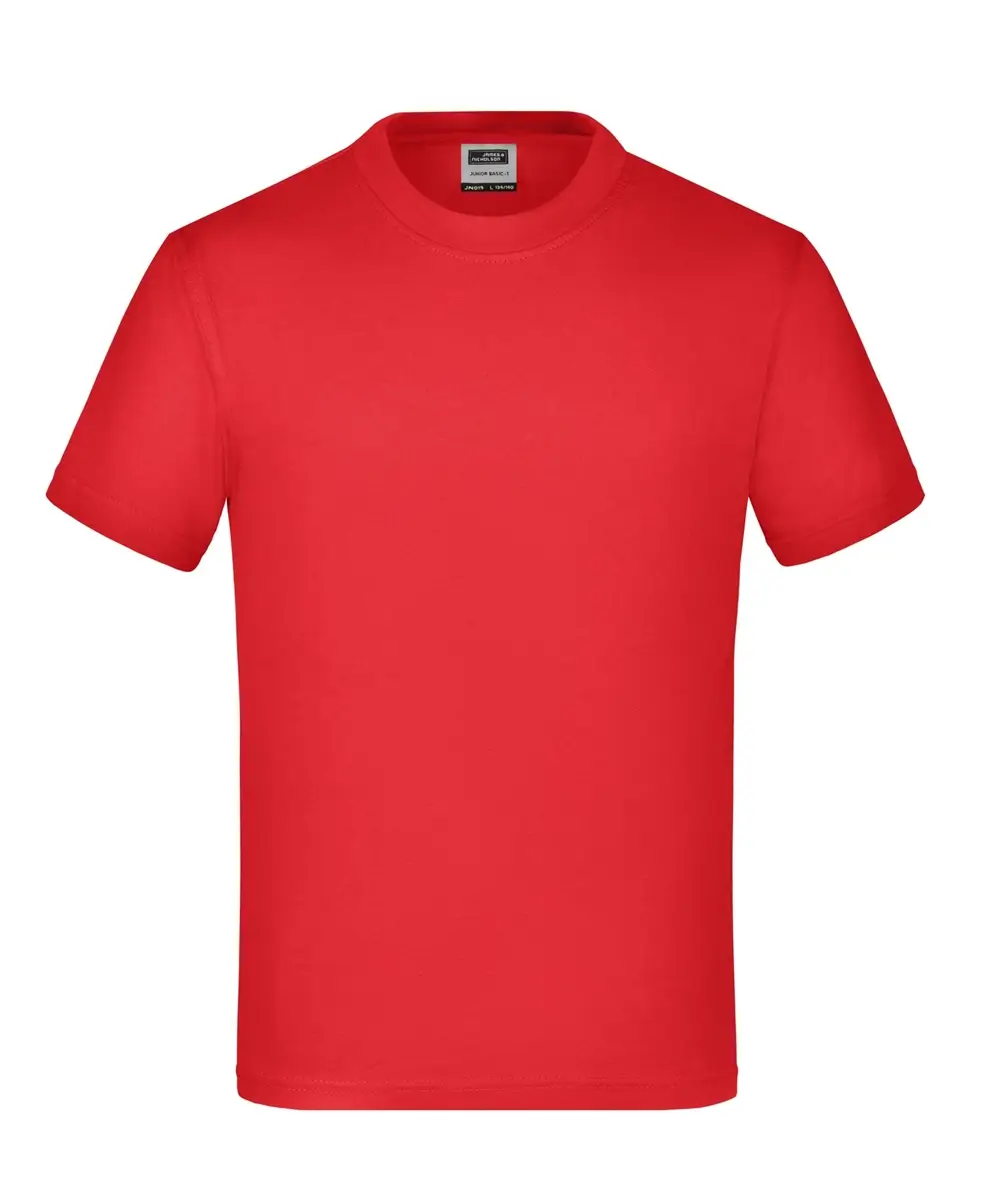 Kinder T-Shirt Junior Basic-T tomatenrot ansicht vorne