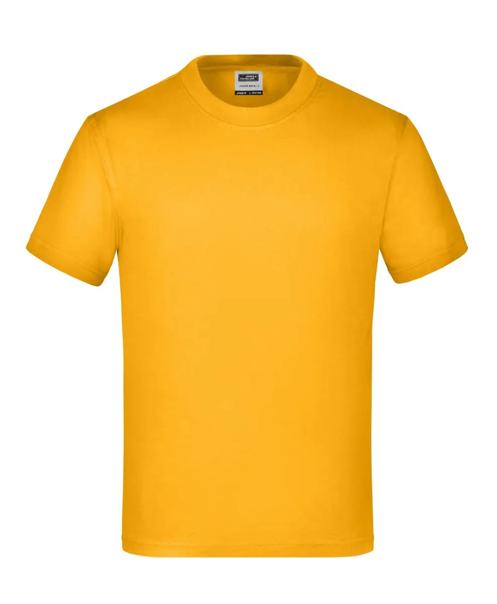 Kinder T-Shirt Junior Basic-T goldgelb ansicht vorne