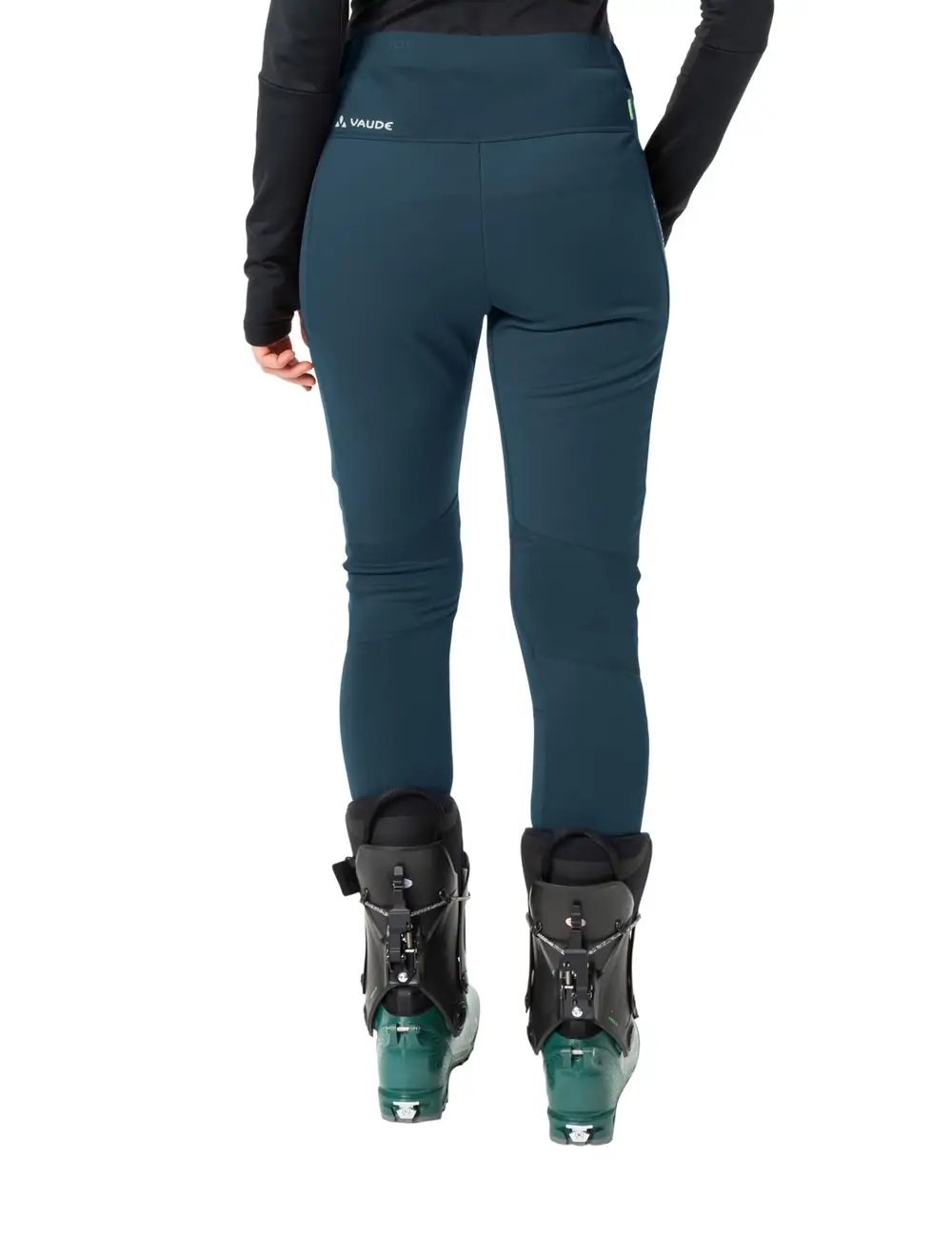 Softshell Winter Leggins Damen dunkelblau ansicht hinten