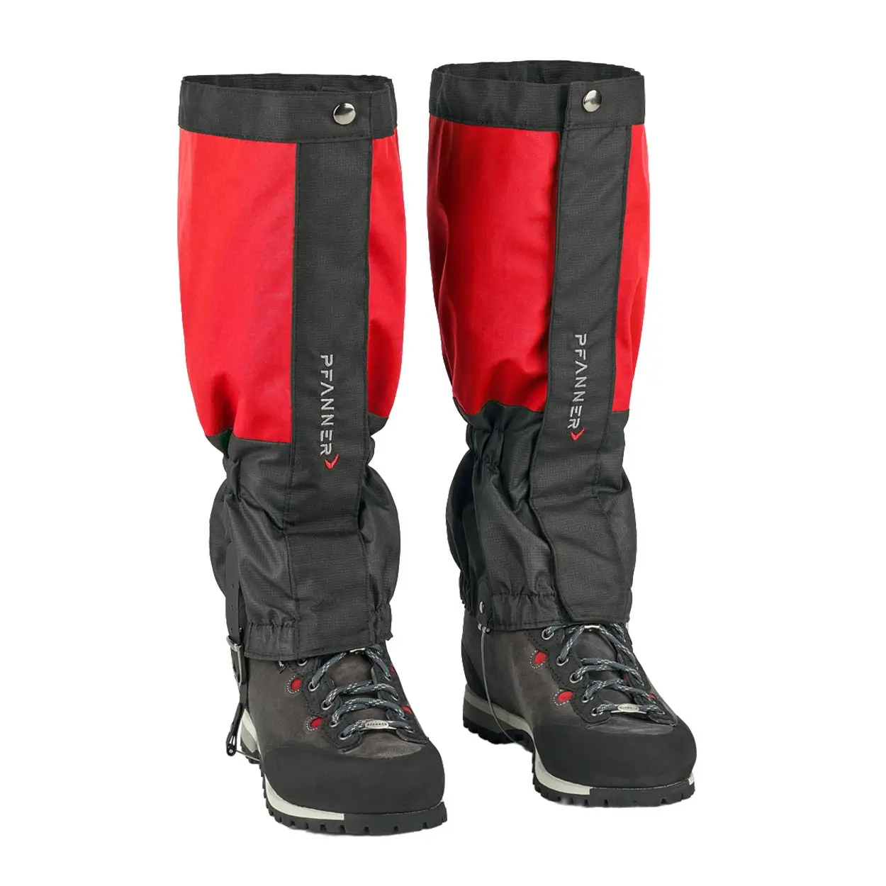 Gamaschen Pfanner Gladiator rot-schwarz ansicht vorne 100026-16