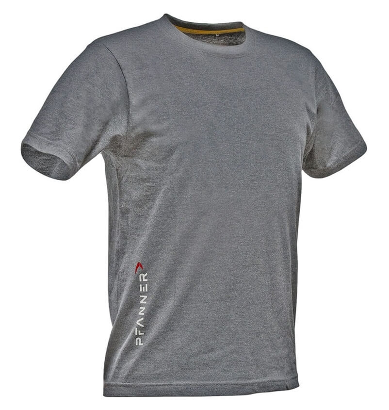 Pfanner T-Shirt mit Pfanner Schriftzug Farbe dunkelgrau