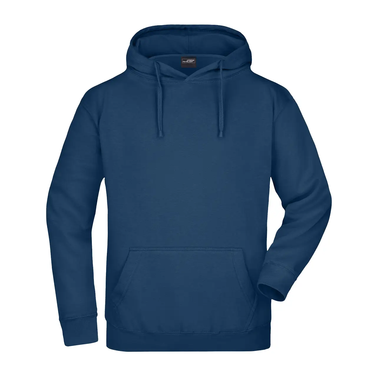 Herren Kapuzensweatshirt Daiber jn047 Farbe petrol, vordere Ansicht, klassisches Design mit Kängurutasche und elastischen Bündchen