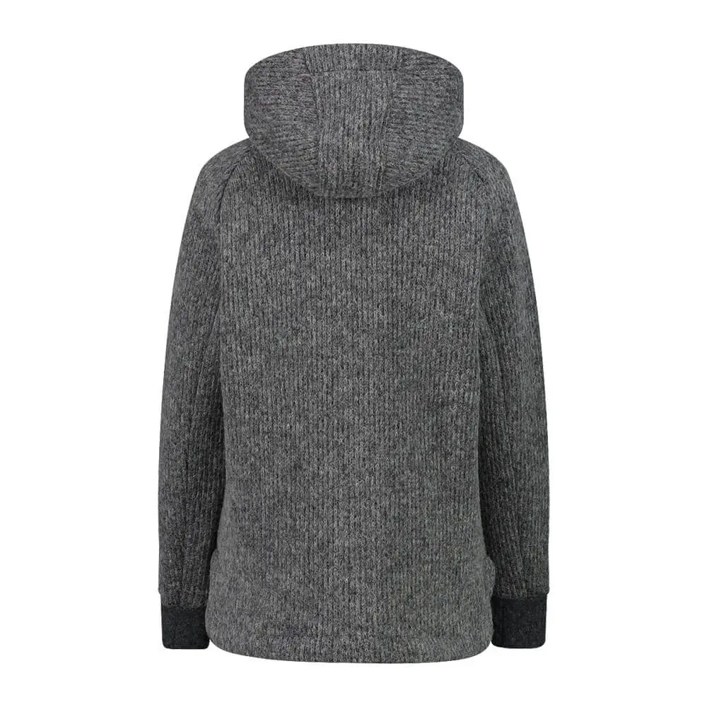 Damenjacke mit Kapuze ansicht hinten Farbe grau