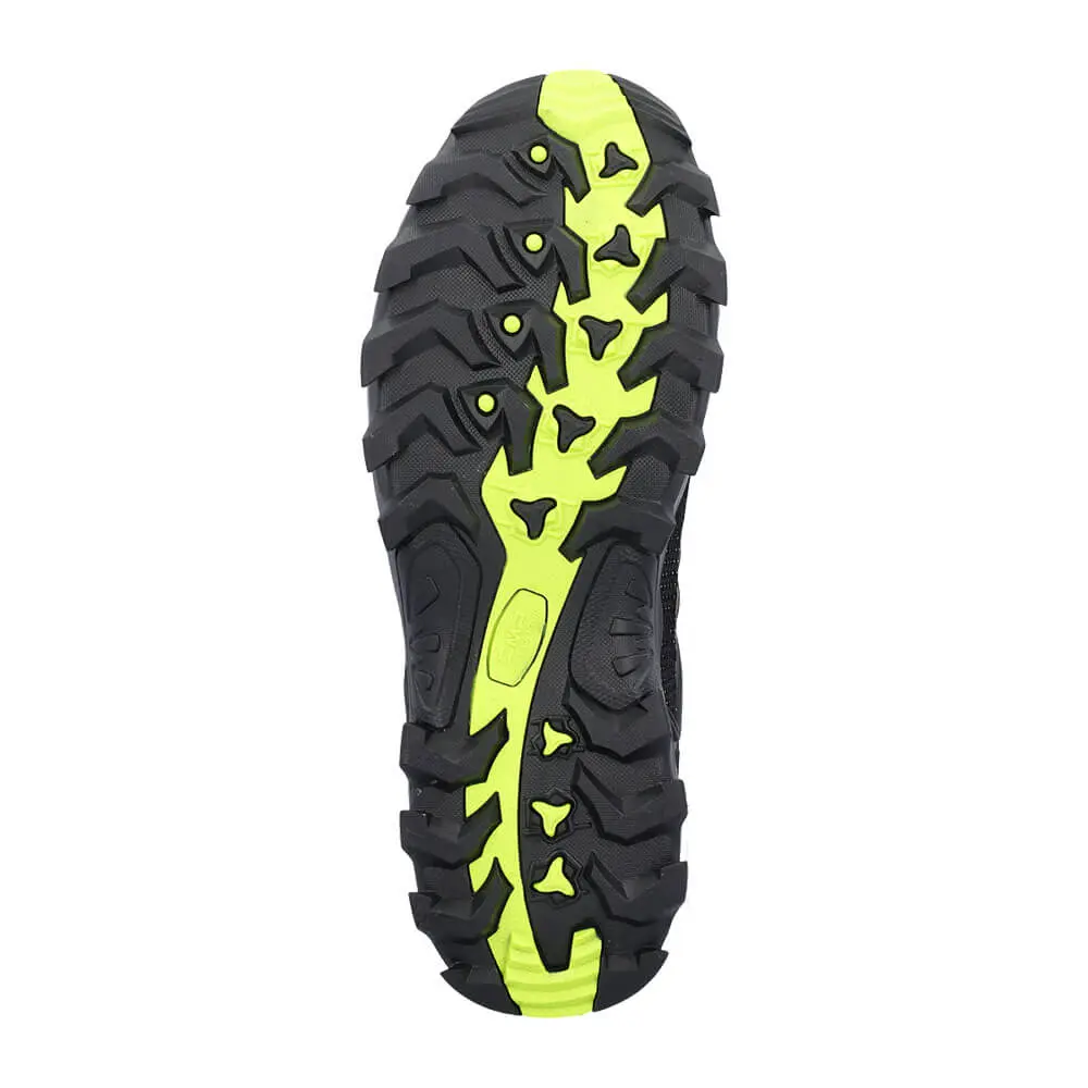 Wanderschuhe Herren Rigel low oliv-schwarz-limegrün Ansicht Laufsohle