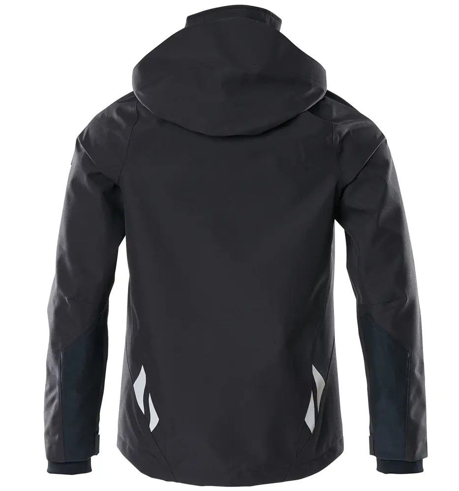 Rückansicht der Mascot Hardshell Jacke für Herren-farbe schwarzblau – atmungsaktive, wetterfeste Arbeitsjacke mit Reflexeffekten-artikel-nummer-18301-231-010