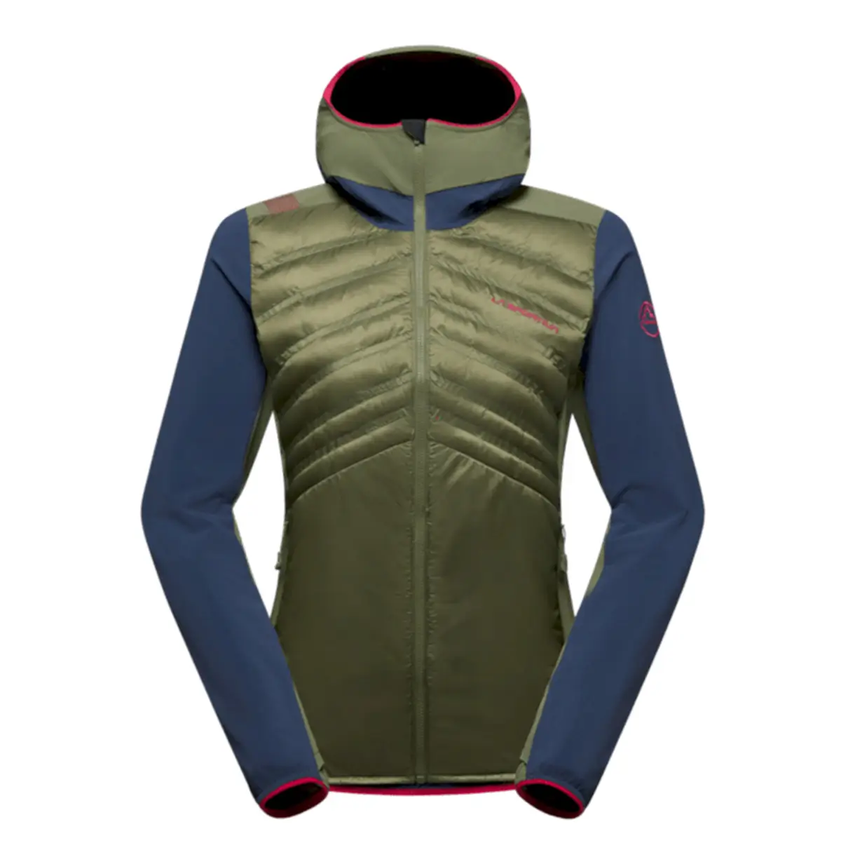 La Sportiva Koro Damenjacke mit fester Kapuze, Farbe Cypress, night sky Vorderansicht