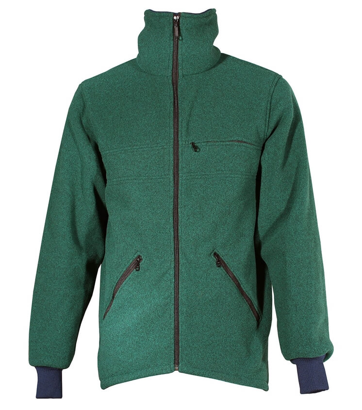 Microfleece jacke grün ansicht vorne