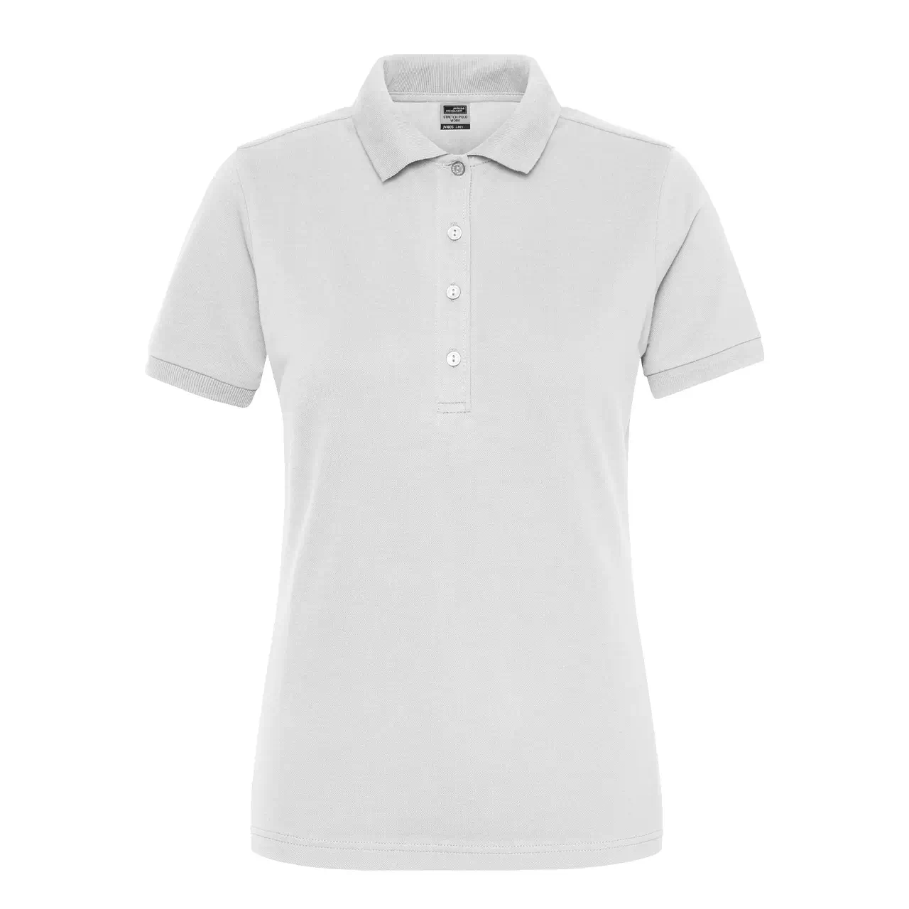 Damen Workwear Poloshirt Daiber JN1805 weiß, Vorderansicht, kurzarm, tailliert, Bio-Baumwolle