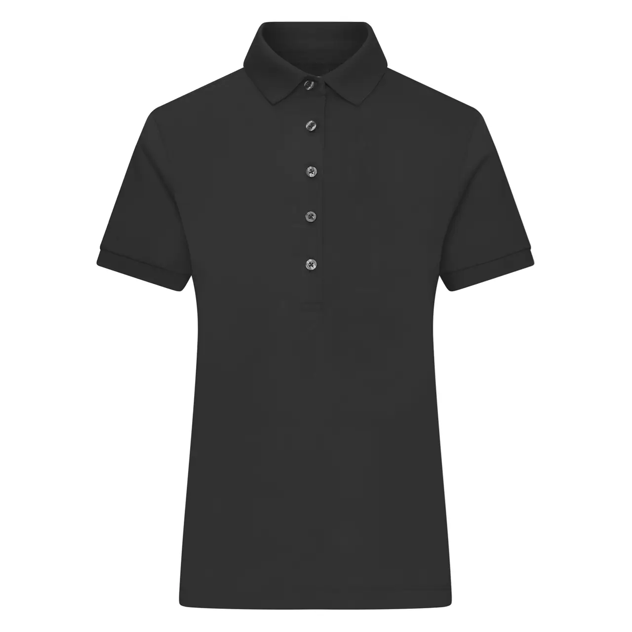 Damen Poloshirt schwarz für gastronomie daiber jn1301 front