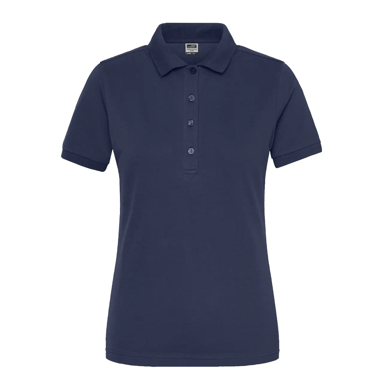Damen Workwear Poloshirt Daiber JN1805 navy, Vorderansicht, kurzarm, tailliert, Bio-Baumwolle