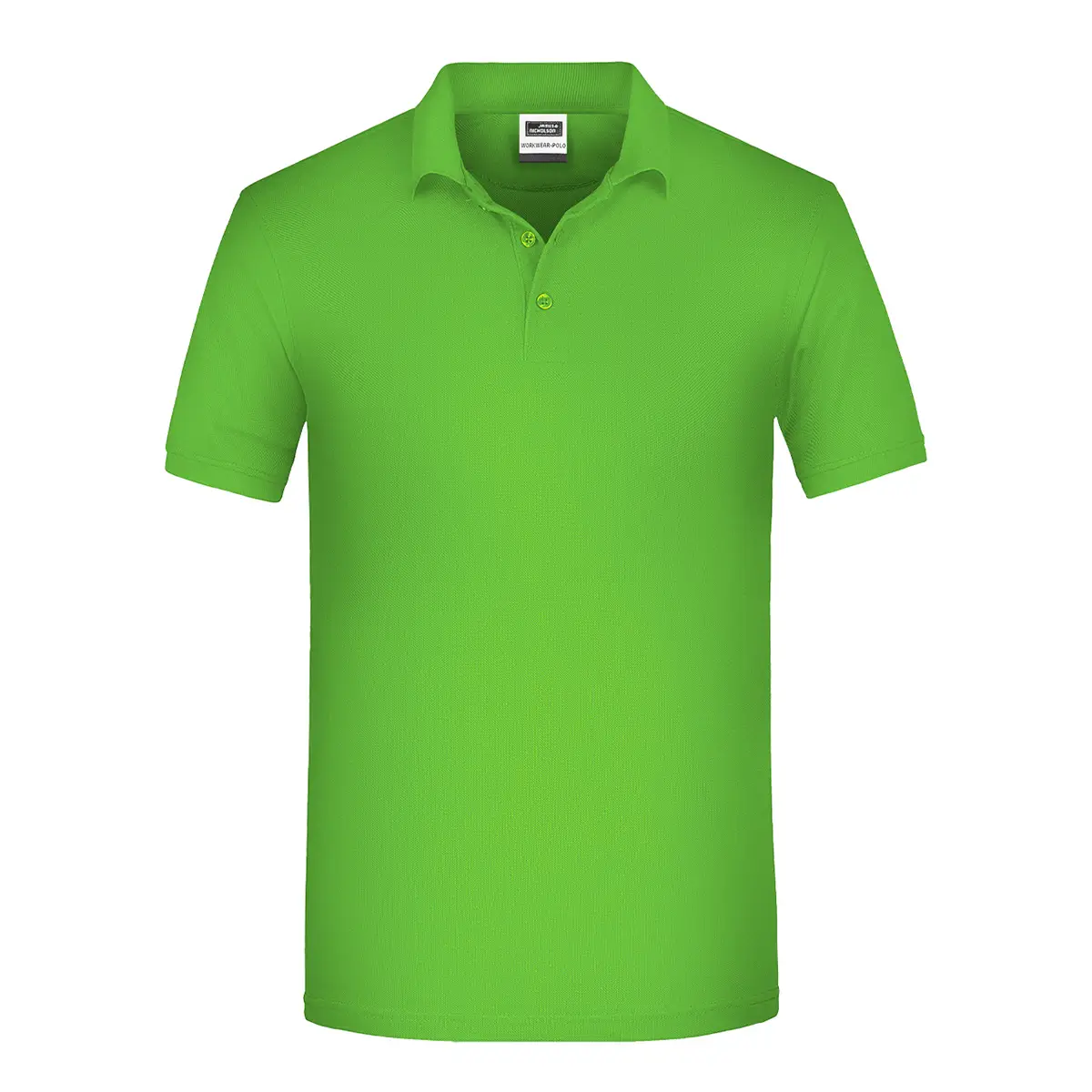 Kurzarm Poloshirt, Farbe limettengrün, strapazierfähig Daiber JN874 Herren, Vorderansicht hinter weissen Hintergrund