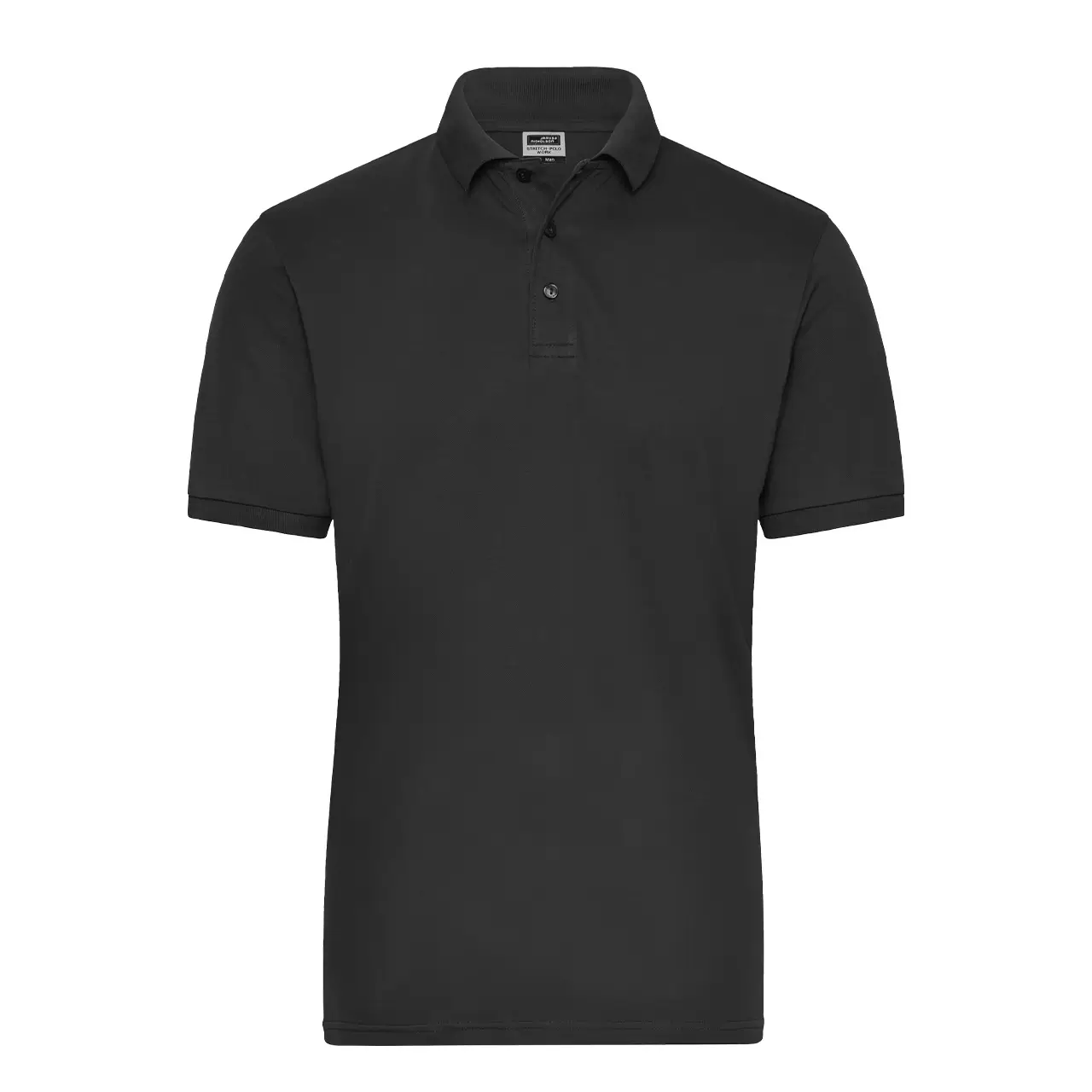 Herren Poloshirt, Farbe schwarz, frontansicht