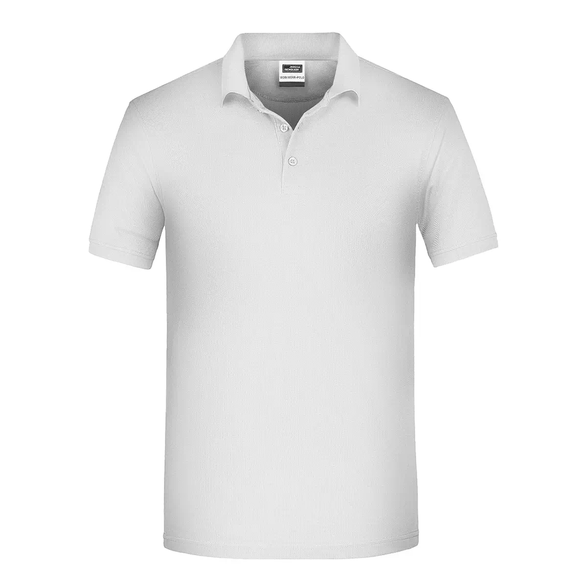 Kurzarm Poloshirt, Farbe weiß, strapazierfähig Daiber JN874 Herren, Vorderansicht hinter weissen Hintergrund