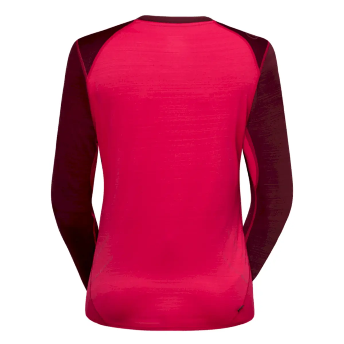 La Sportiva Tour Langarmshirt Damen, Herstellerfarbe azalea redwood ,Farbkombination rot weinrot Frontansicht Rückansicht
