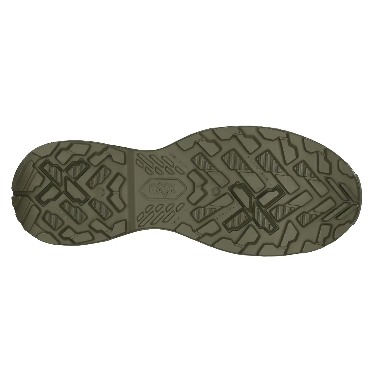 Laufsohle des HAIX Black Eagle EVO Athletic V GTX Mid sage mit rutschhemmendem Profil