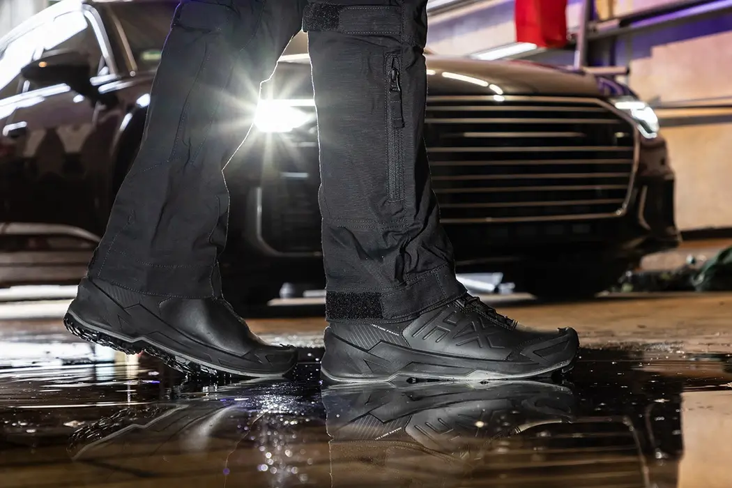 HAIX Black Eagle EVO Tactical GTX mid schwarz, knöchelhoch, dienstschuhe, security schuhe, wasserdicht und robust