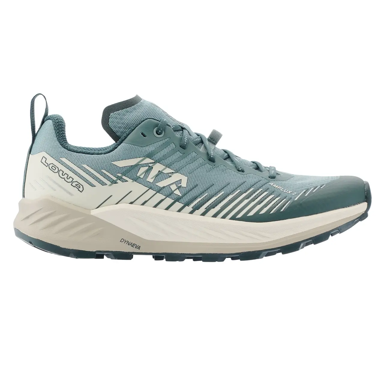 Trailrunning Schuh für Damen blau-weiß ansicht ausenseite 321680