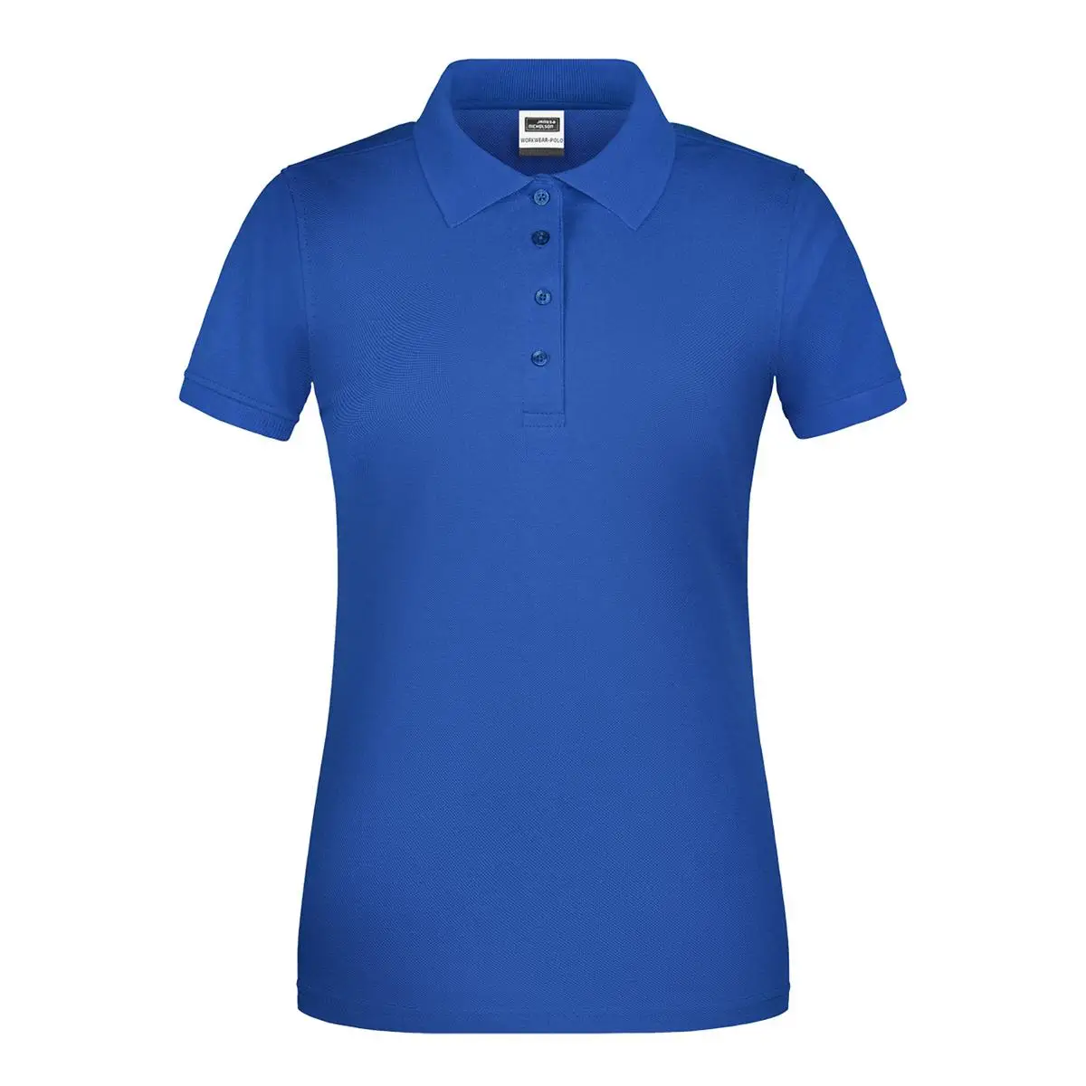 Arbeits Poloshirt Damen, strapazierfähig Daiber JN873, Farbe royalblau, Vorderansicht hinter weissen Hintergrund