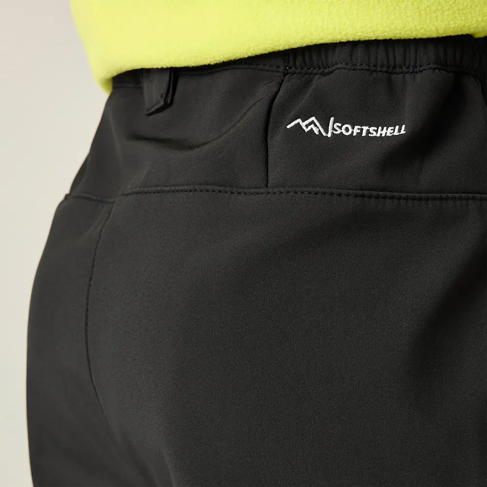 Regatta Kinderhose schwarz – Detail Softshell