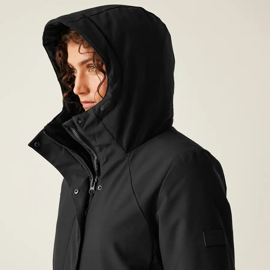 Damen Parka mit Kapuze Dallymoore schwarz