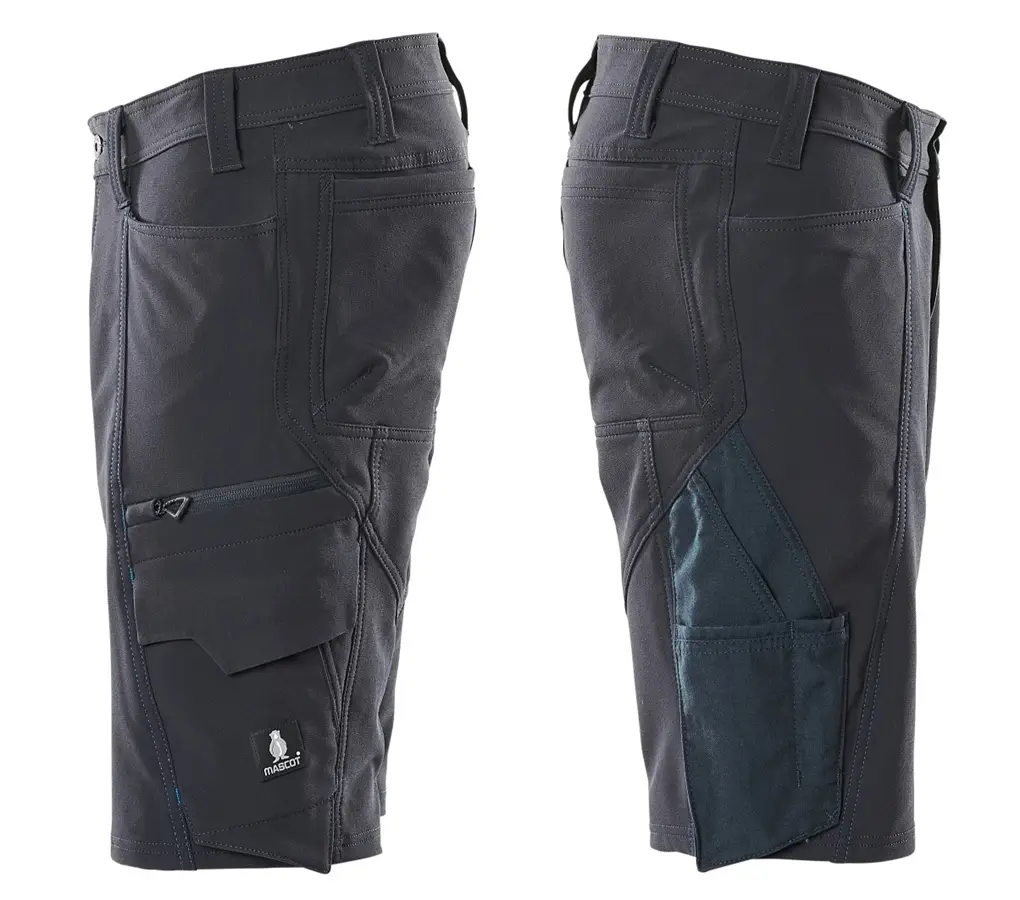 arbeitsshorts schwarzblau seitlich