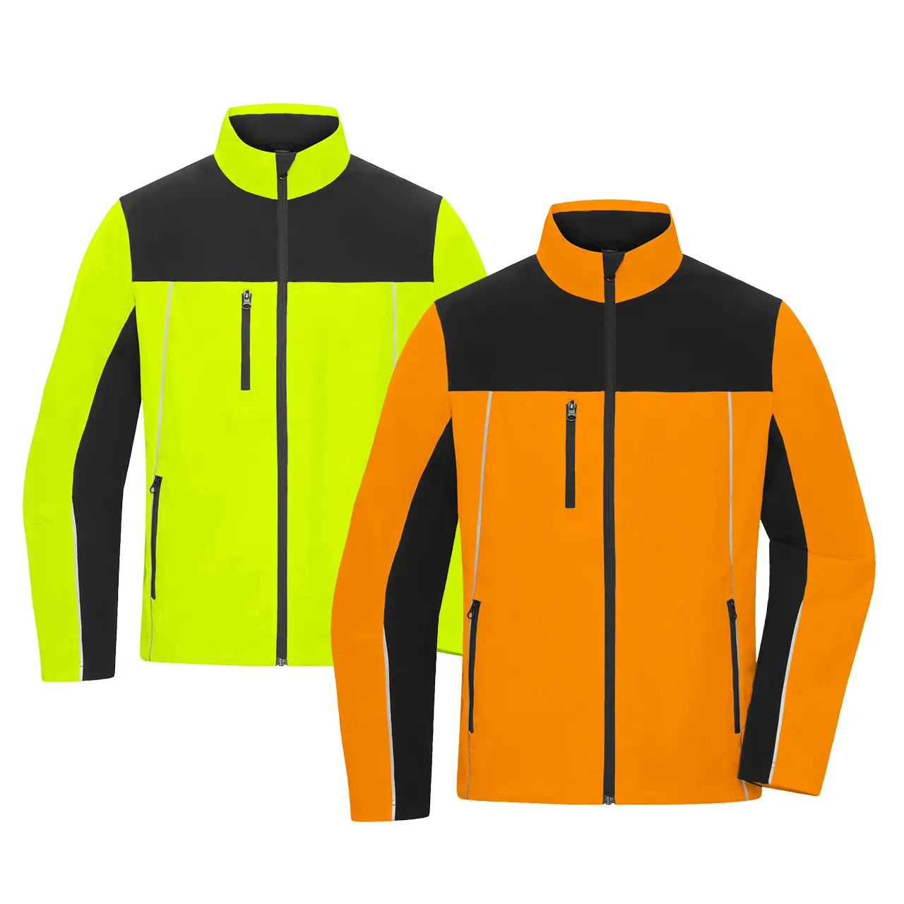 Collagenbild Daiber Arbeitsjacke in neongelb und neonorange, Für Damen und Herren