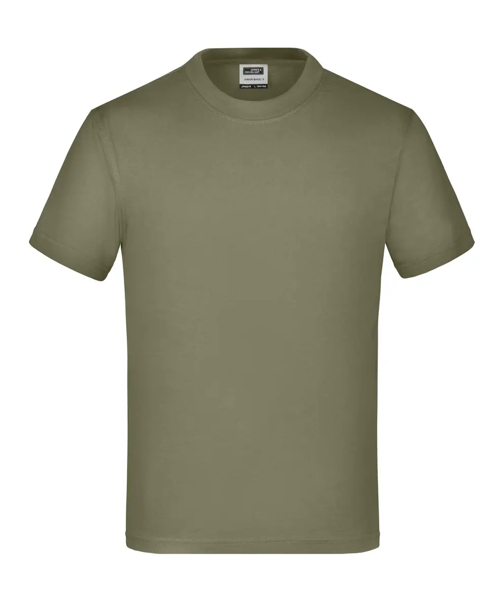 Kinder T-Shirt Junior Basic-T olive ansicht vorne