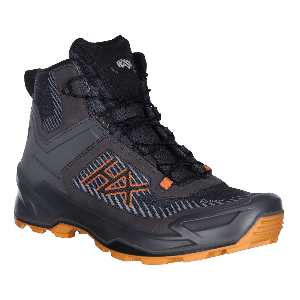 HAIX Black Eagle EVO Adventure GTX mid graphite-orange Outdoorschuh Seitenansicht