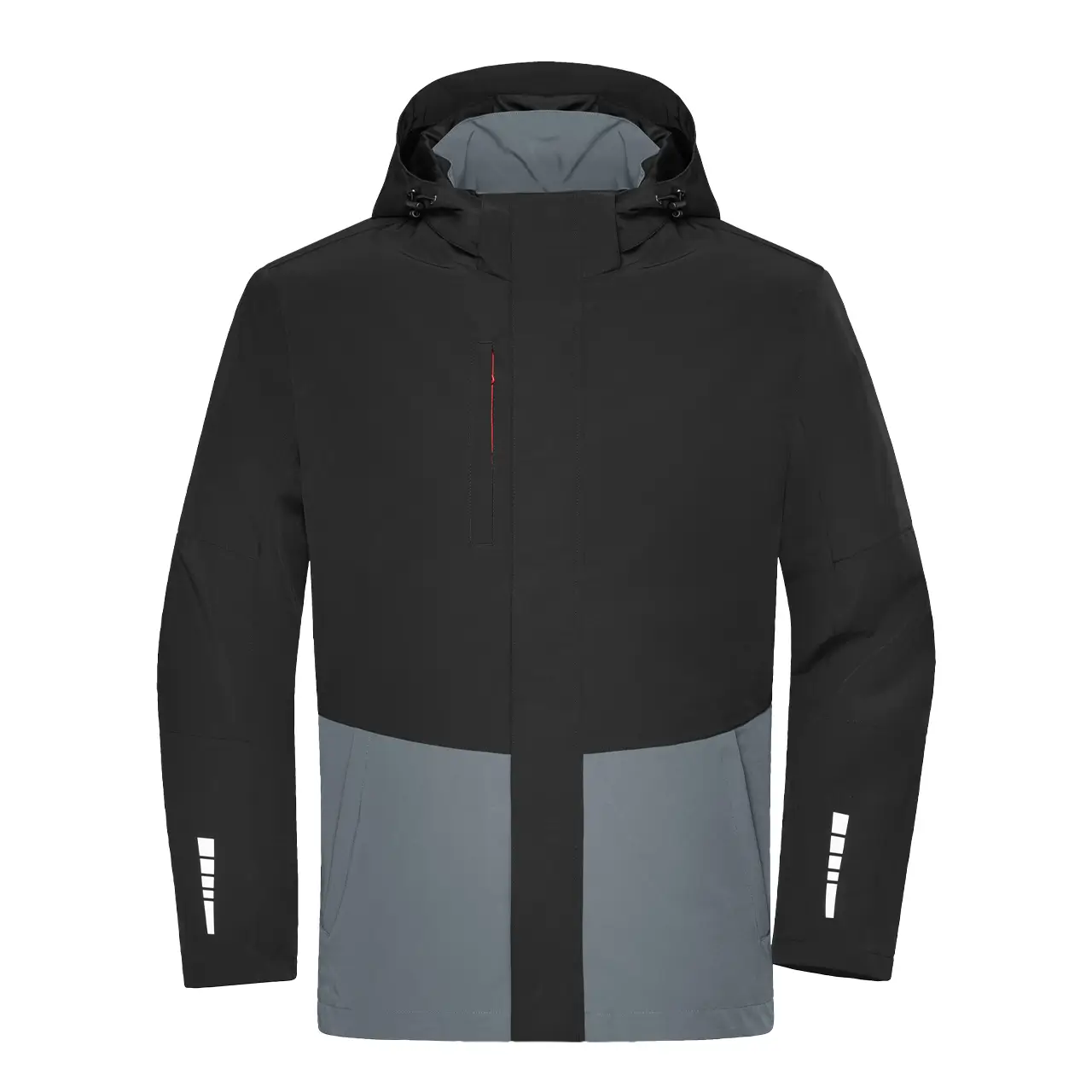 Daiber Workwear Hardshell Regenjacke JN1878 Unisex in black/metal-grey Frontansicht