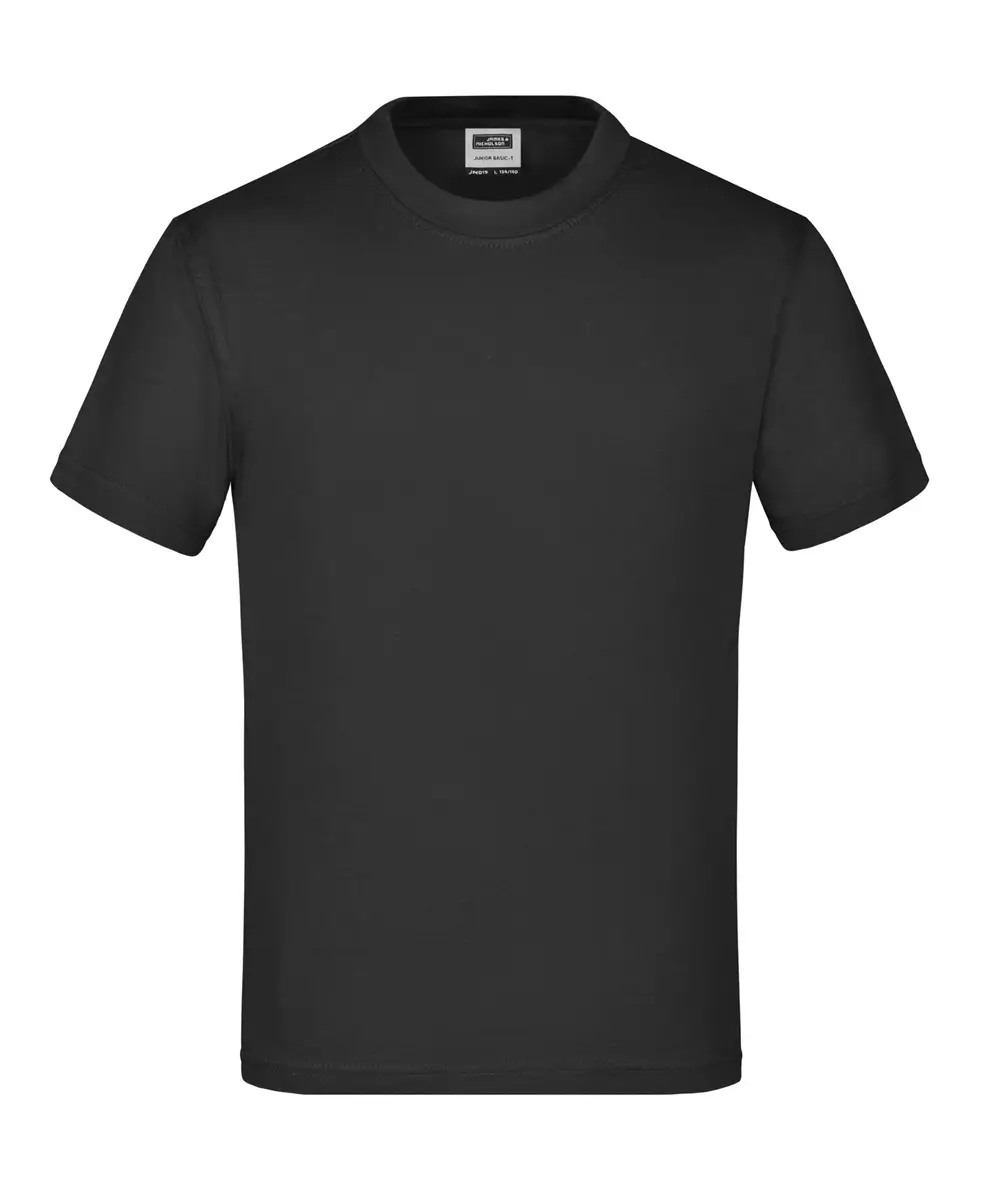 Kinder T-Shirt Junior Basic-T schwarz ansicht vorne