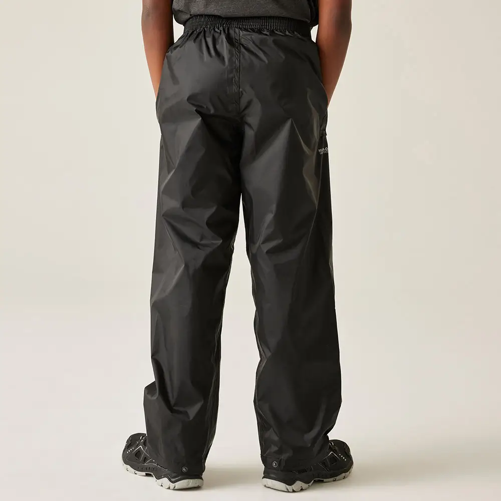 Regatta Pack It Regen Überziehhose Kinder Schwarz – Detail Rückansicht