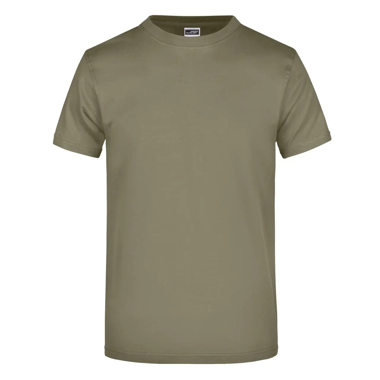 Daiber T-shirt JN002 mit rundhalsausschnitt  in der farbe oliv, frontansicht