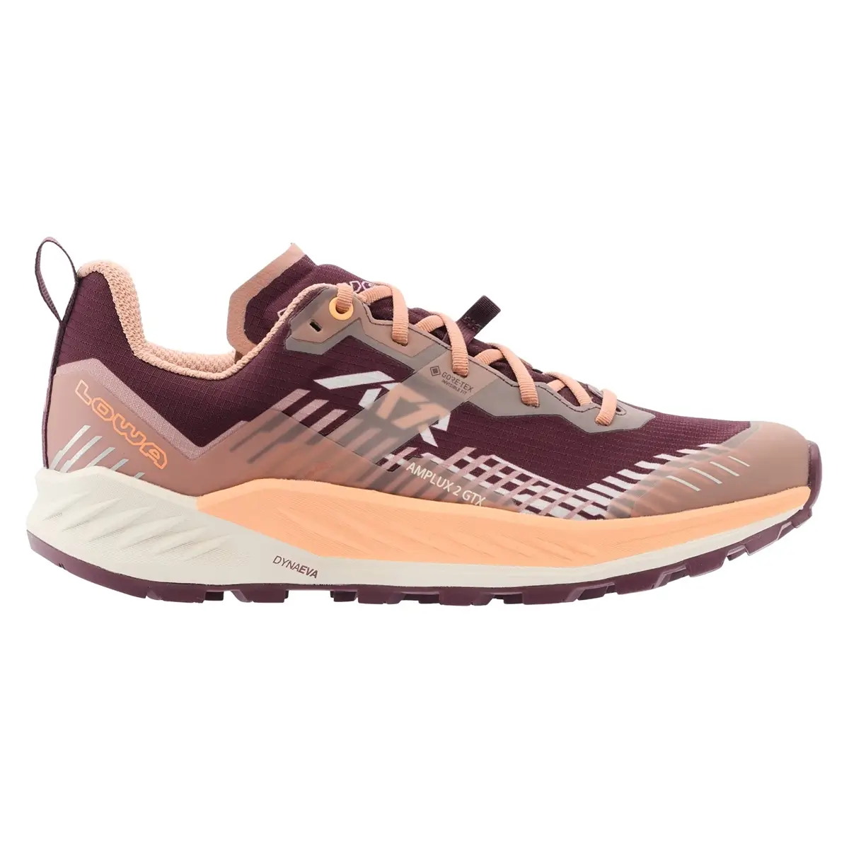 Trailrunning Schuh Damen in bordeauxrot ansicht ausenseite Lowa Amplux2 GTX 321685