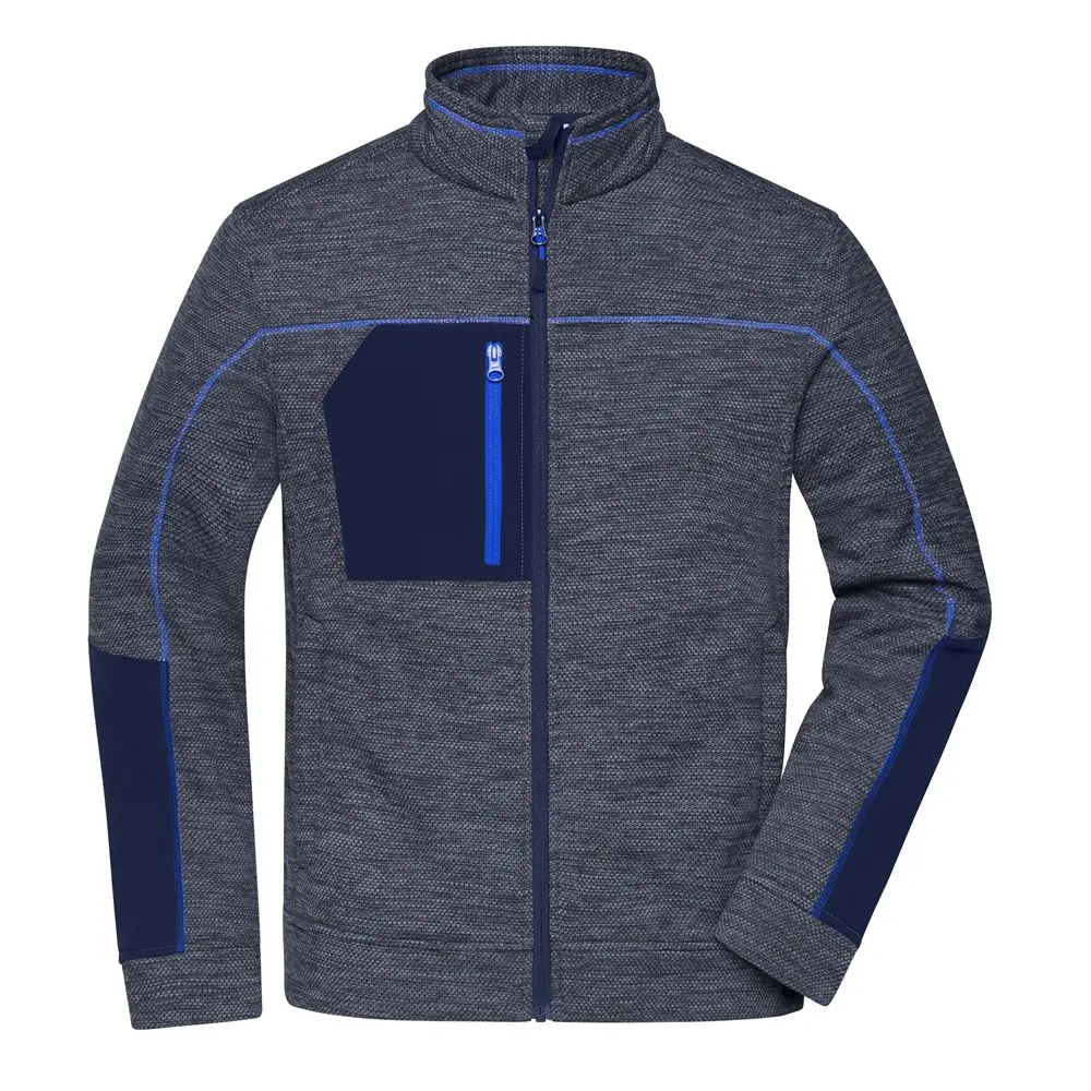 Daiber Strickfleecejacke navy-royal-melange