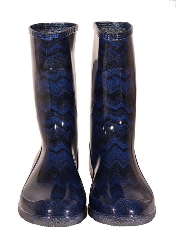 G&G Gummistiefel Lina Basso Tubolare blau gezackt