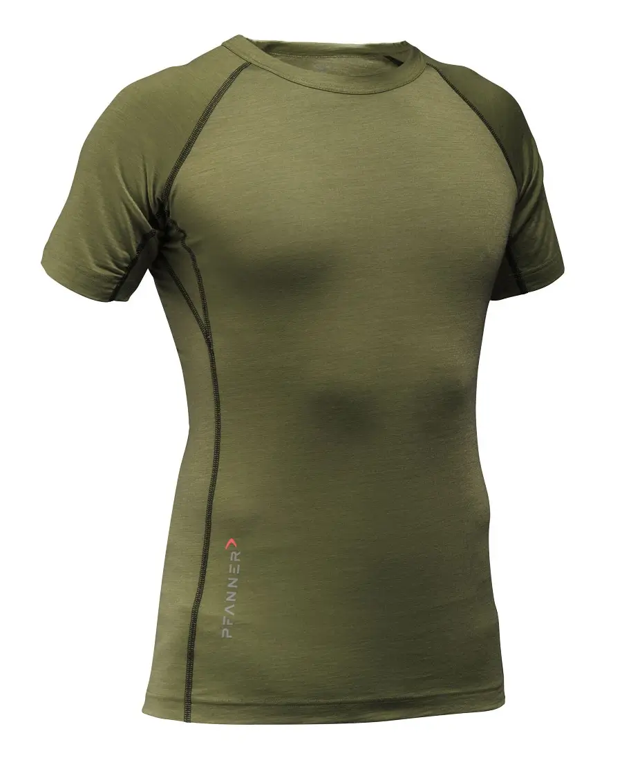 Funktionsshirt Merino-Tencel grün