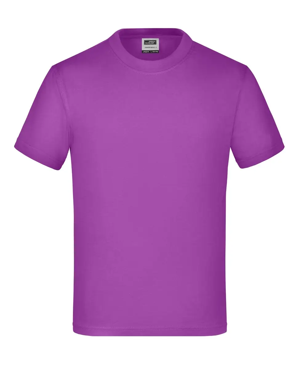 Kinder T-Shirt Junior Basic-T purple ansicht vorne