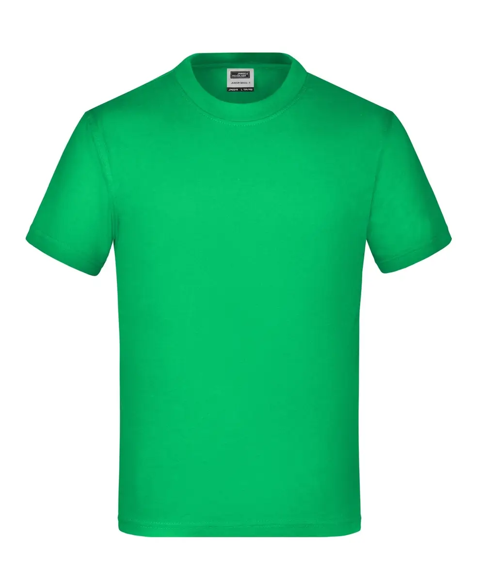Kinder T-Shirt Junior Basic-T grün ansicht vorne
