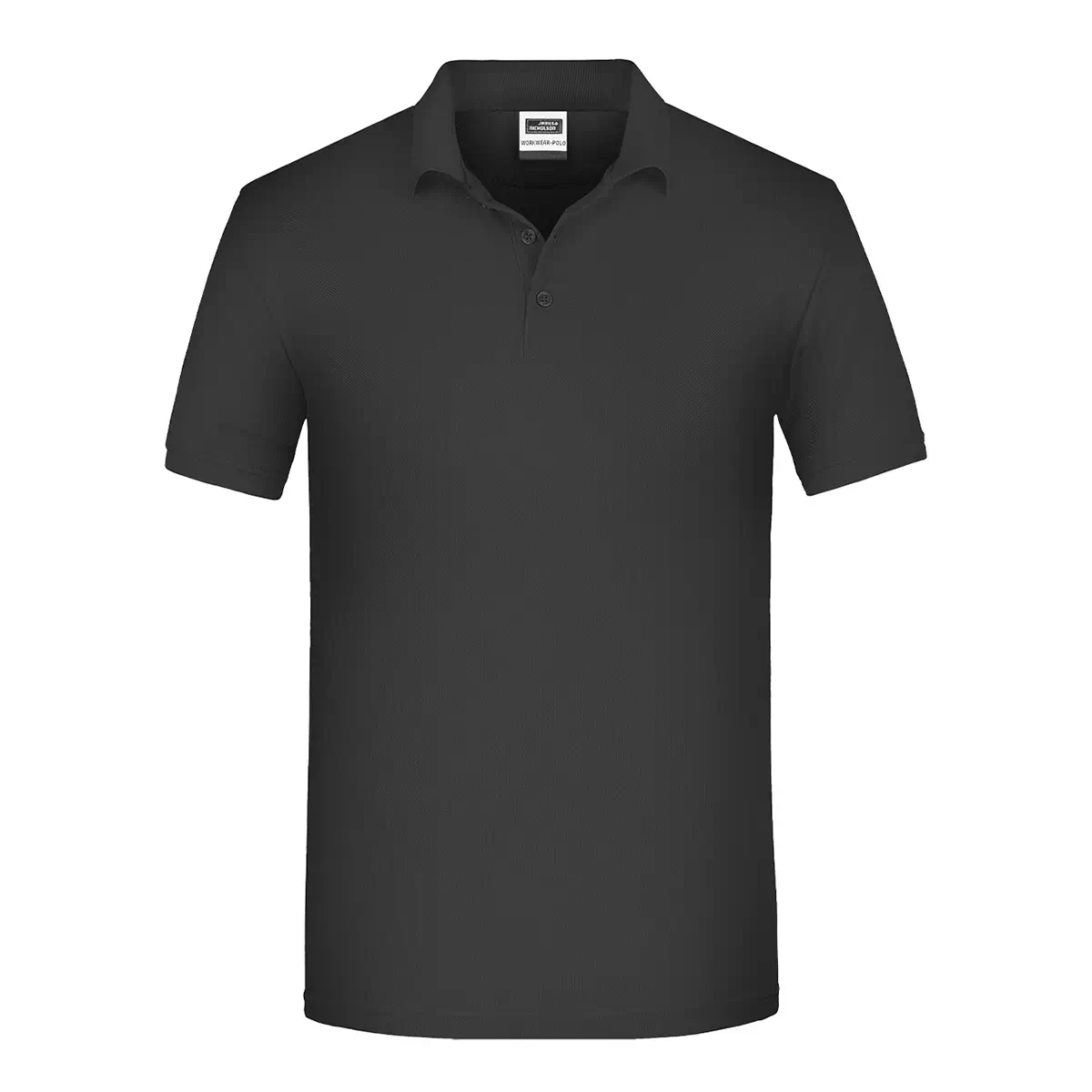 Kurzarm Poloshirt, Farbe schwarz, strapazierfähig Daiber JN874 Herren, Vorderansicht hinter weissen Hintergrund