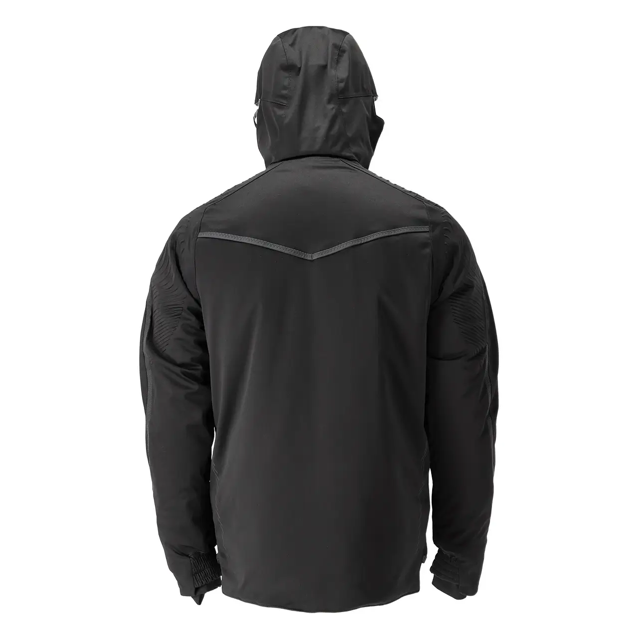 Mascot Winter Arbeitsjacke schwarz, mit Kapuze für den Winter, 22035-657-009, Rückenansicht, Produktlinie Customized